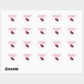 Red Lady Bug Insekt Custom Art Decal Heart Sticker (Blatt)