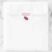 Red Lady Bug Insekt Custom Art Decal Heart Sticker (Tasche)