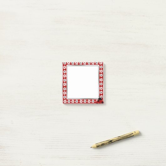 Red Lady Bug Post-it® Notes Post-it Klebezettel (Auf Schreibtisch)