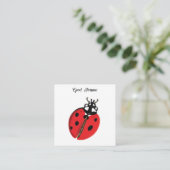 Red Lady Bug Viel Glück Botschafter Illustration Begleitkarte (Stehend Vorderseite)
