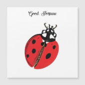 Red Lady Bug Viel Glück Botschafter Illustration Magnetkarte (Vorderseite)