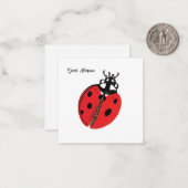 Red Lady Bug Viel Glück Botschafter Illustration Mitteilungskarte (Vorderseite/Rückseite Beispiel)