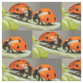 Red Lady Bugs Fabric Stoff (Nahaufnahme)
