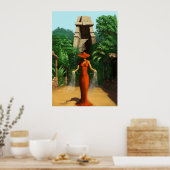 Red Lady Poster (Küche)