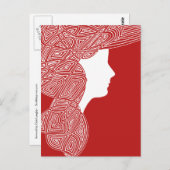 Red Lady Postkarte (Vorne/Hinten)