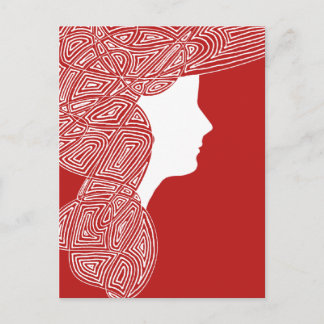 Red Lady Postkarte