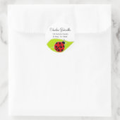 Red Ladybug Address Labels Runder Aufkleber (Tasche)
