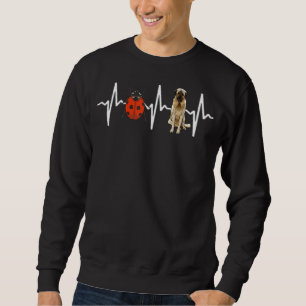 Red Ladybug Anatolian Shepherd Dog Heartbeat Dog Sweatshirt