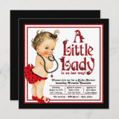 Red Ladybug Baby Dusche Einladung (Vorne/Hinten)