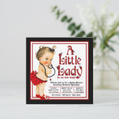 Red Ladybug Baby Dusche Einladung (Stehend Vorderseite)