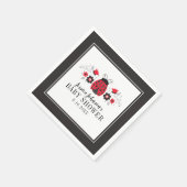 Red Ladybug Baby Shower Napkin Serviette (Ecke)