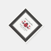 Red Ladybug Baby Shower Napkin Serviette (Ecke)