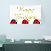 Red Ladybug Birthday Banner (Messeveranstaltung)