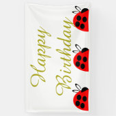 Red Ladybug Birthday Banner (Vertikal)