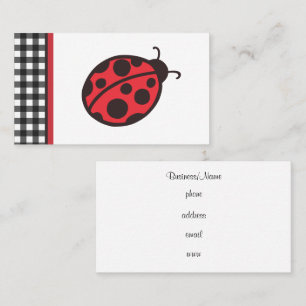Red Ladybug Business Cards Visitenkarte