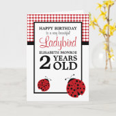 Red Ladybug Children's Birthday Karte (Gelbe Blume)