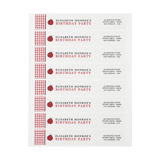 Red Ladybug Children's Birthday Party (Bogen)