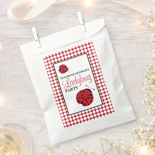 Red Ladybug Children's Birthday Party Geschenktütchen (Ausgeschnitten)