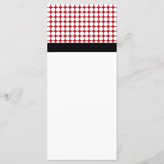 Red Ladybug Children's Birthday Party Menü Menükarte