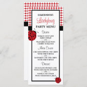 Red Ladybug Children's Birthday Party Menü Menükarte