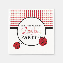 Red Ladybug Children's Birthday Party Serviette