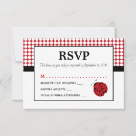 Red Ladybug Children's Birthday Party UAWG RSVP Karte
