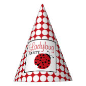 Red Ladybug Children's Birthday Partyhütchen (Vorderseite)