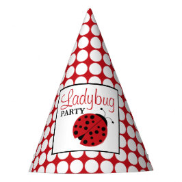 Red Ladybug Children's Birthday Partyhütchen