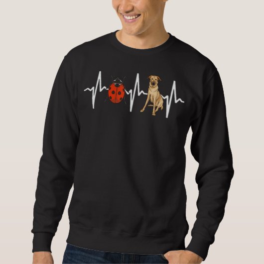 Red Ladybug Chinook Heartbeat Dog Sweatshirt (Vorderseite)