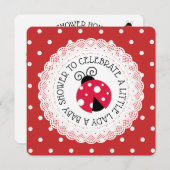 Red Ladybug Girl Baby Shower Einladungen (Vorne/Hinten)