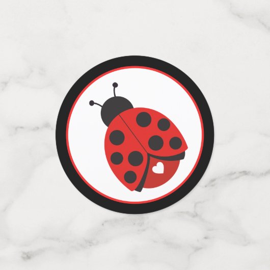 Red Ladybug Girl Birthday Konfetti (Klein Vorderseite)