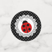 Red Ladybug Girl's Baby Shower Konfetti (Klein Vorderseite)