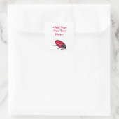 Red Ladybug Insect Custom Art Label Aufkleber (Tasche)