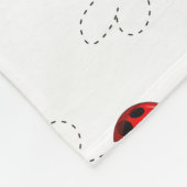 Red Ladybug Käfer Insekt Lover Black Hearts Fleecedecke (Ecke)