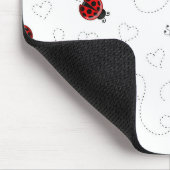 Red Ladybug Käfer Insekt Lover Black Hearts Mousepad (Ecke)