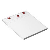 Red Ladybug Käfer Insekt Lover Black Hearts Notizblock (angewinkelt)