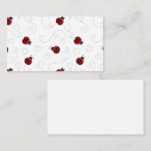 Red Ladybug Käfer Insekt Lover Black Hearts Visitenkarte (Vorne/Hinten)