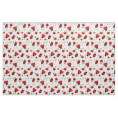 Red Ladybug Lady Bug Floral White Blume Stoff (Yard (91,4 cm))