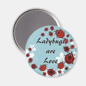 Red Ladybug Magnet (Vorderseite/Rückseite)