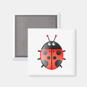 Red Ladybug Magnet (Vorderseite/Rückseite)
