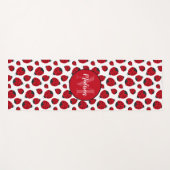 Red Ladybug Muster Personalisiert Yogamatte (Vorderseite (Horizontal))