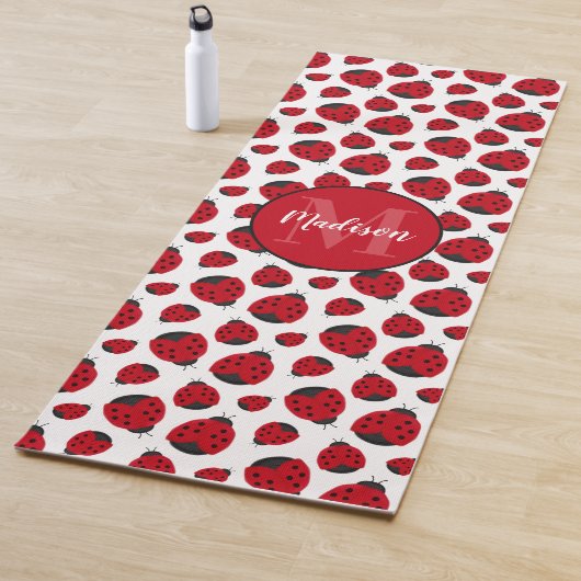 Red Ladybug Muster Personalisiert Yogamatte (Beispiel)