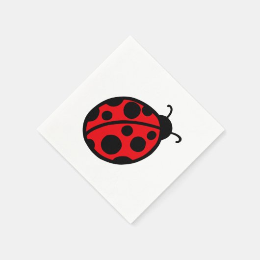 Red Ladybug Napkins Serviette (Ecke)