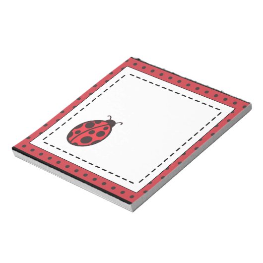 Red Ladybug Notepad Notizblock (Rotiert)