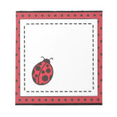 Red Ladybug Notepad Notizblock (Vorderseite)