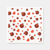Red Ladybug Paper Teller Serviette (Vorderseite)