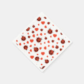 Red Ladybug Paper Teller Serviette (Ecke)