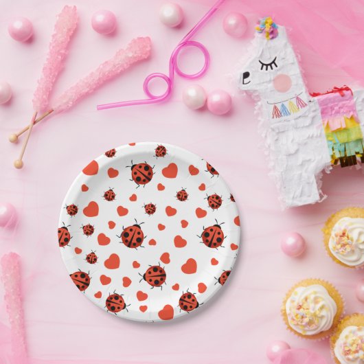 Red Ladybug Pappteller (Party)