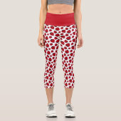 Red Ladybug Pattern Capri Leggings (Vorderseite)