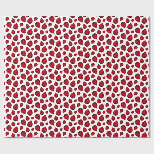 Red Ladybug Pattern Geschenkpapier (Flach)
